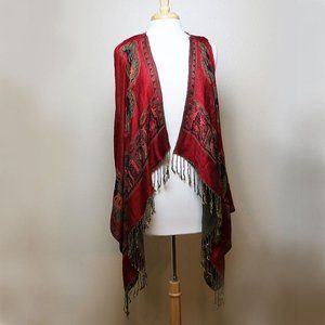 Pashmina Fringed Boho Vest
